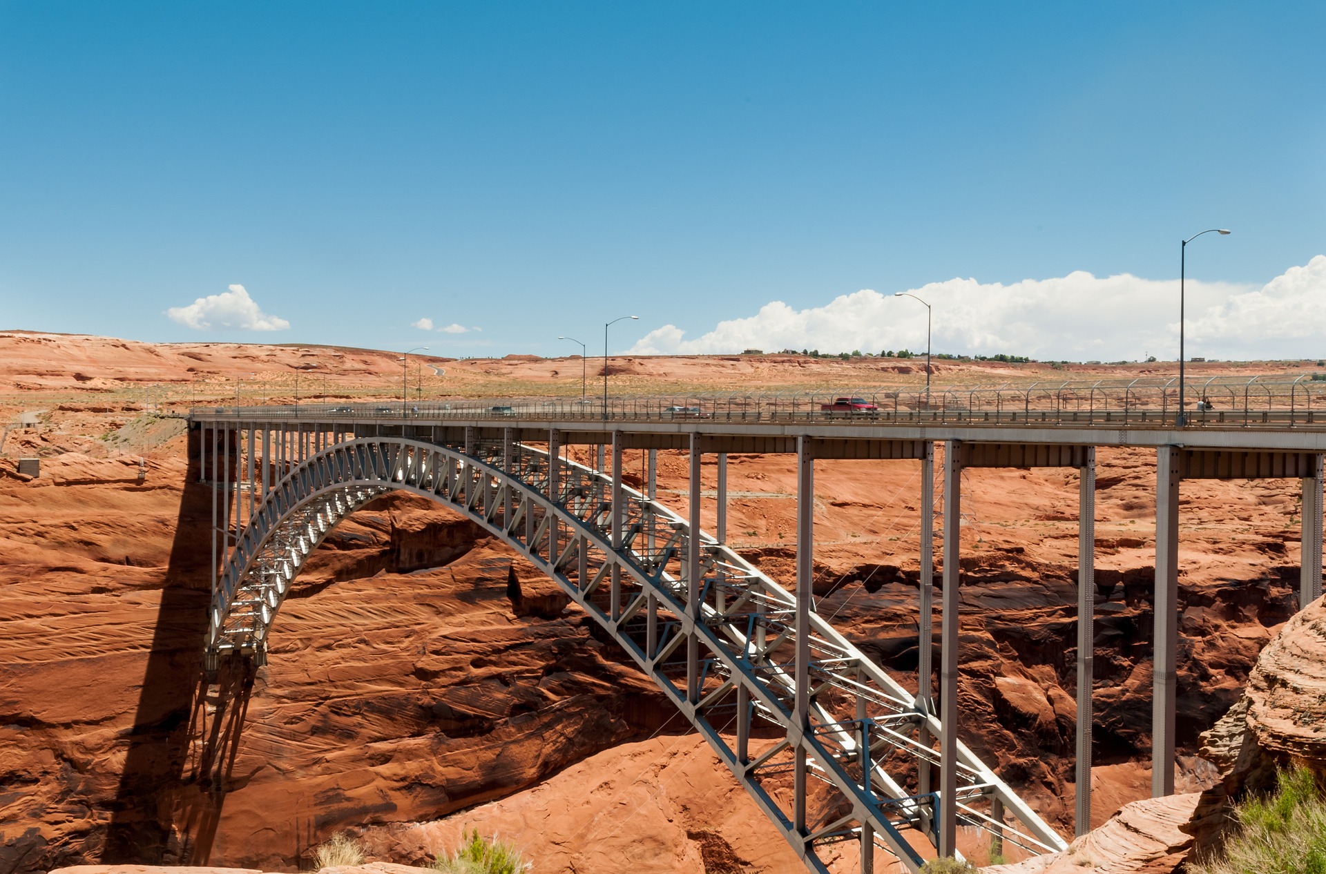 a train traveling over a bridge